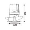LED Down light Static White Φ 86