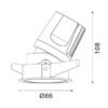 LED Down light Static White Φ 86