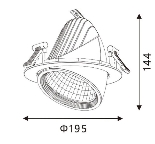 LED Down light Static White Φ 195