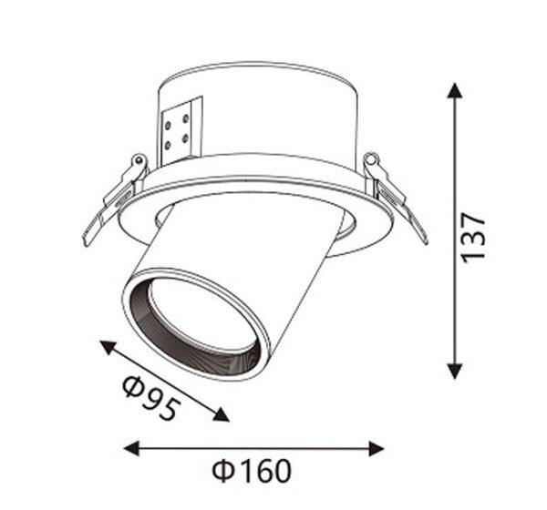 LED Down light Static White Φ 160