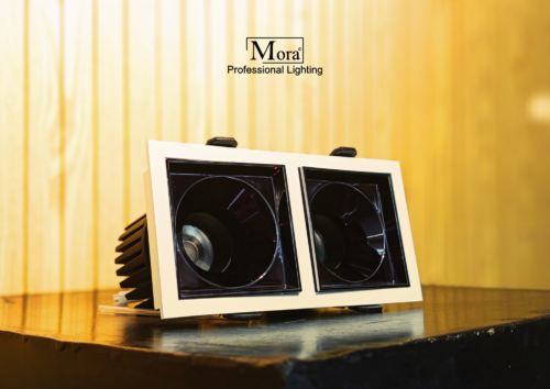 Downlight 2 Mata COB Tampak Depan