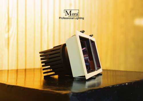 Downlight 2 Mata COB Tampak Samping