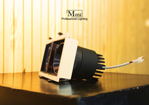 Downlight 2 Mata COB Tampak Samping